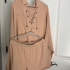 Aerie Matching Loungewear Hoodie and Shorts
